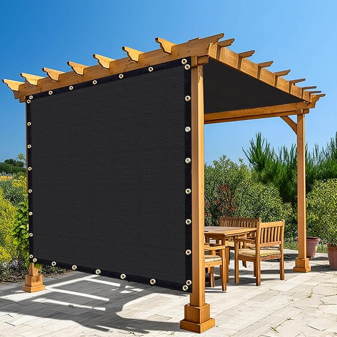 Amagenix 90% Shade Fabric 5'X 7' Black Sun Shade Cloth by Amagenix