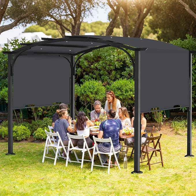 200x103 in Pergola Canopy Replacement Shade Cover Only, Dark Gray | Fits 10x10 - Image 7