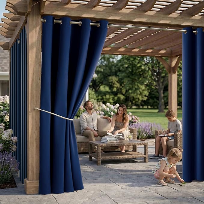 Outdoor Indoor Curtains W52 x L108 - Image 2