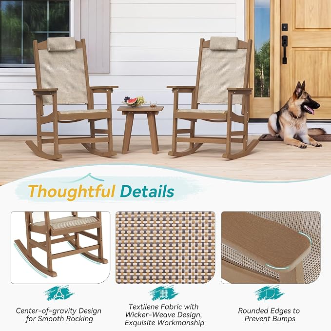 Outdoor Rocking Chair Set of 2 - Image 7