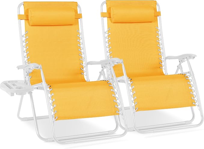 Best Choice Products Set of 2 Extra Wide Adjustable Steel Mesh Zero Gravity by Unknown