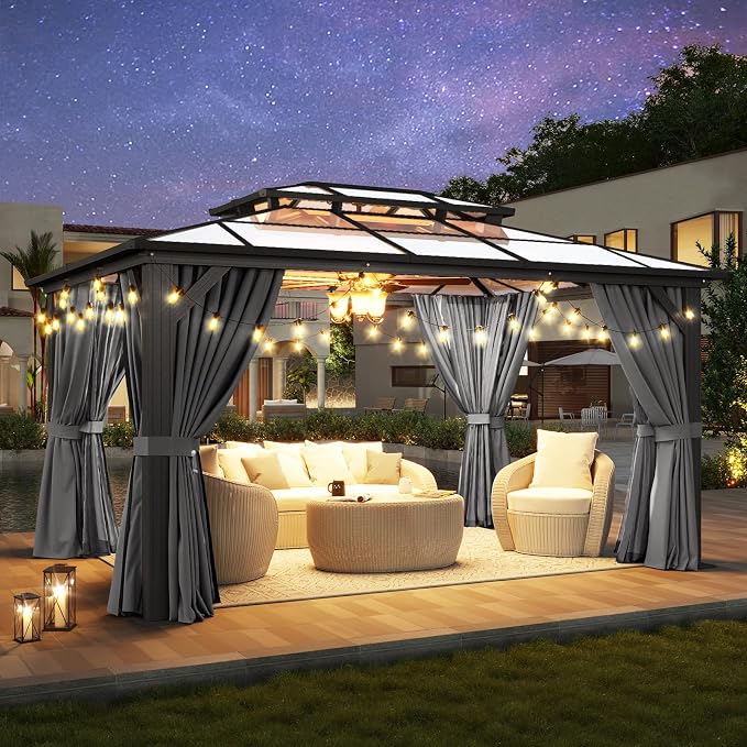 Aoxun 10'x14' Hardtop Gazebo - Image 2