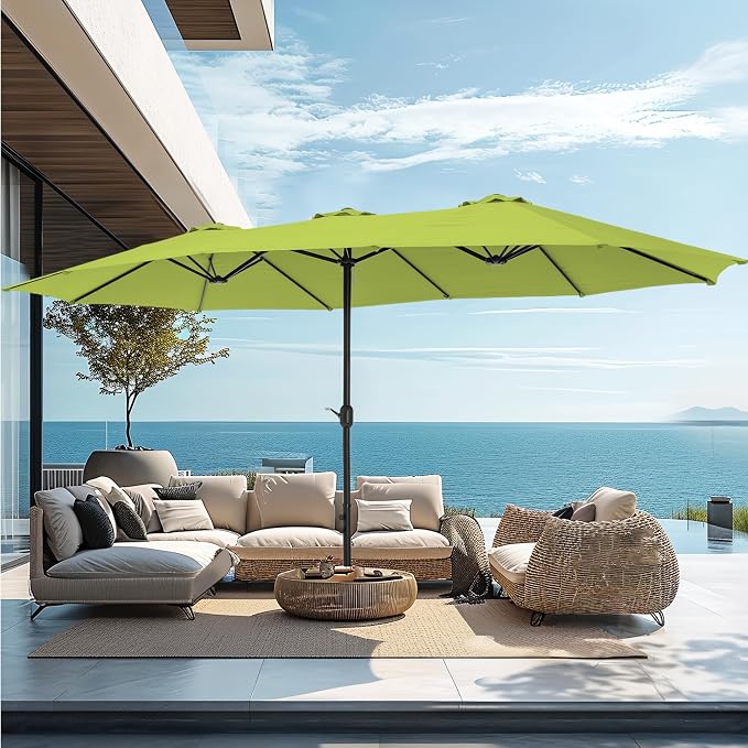 PHI VILLA 15ft Large Outdoor Patio Umbrella by PHIVILLA