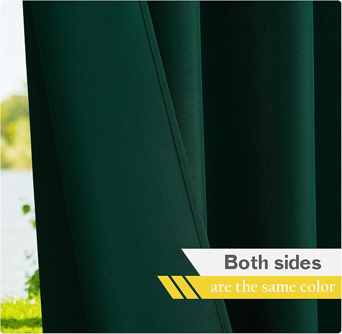 NICETOWN Outdoor Curtains for Patio Waterproof 2 Panels, Tab Top Thermal - Image 5