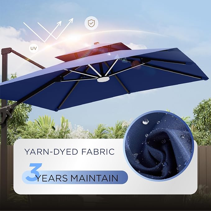 Deconk 10' X 13' Patio Cantilever Outdoor Umbrella - Image 5