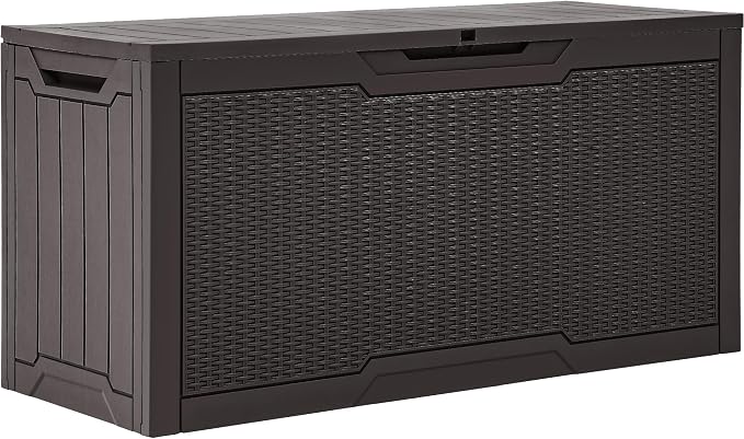 YITAHOME 80 Gallon Outdoor Storage Box | Large Water Resistant Resin Deck Box by YITAHOME