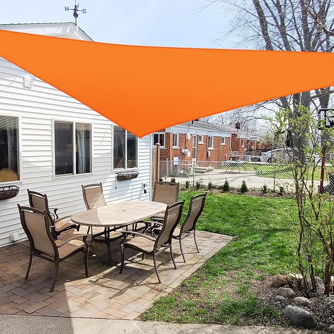 Windscreen4less 19' x 19' x 19' Sun Shade Sail Triangle Outdoor Canopy Cover UV - Image 6
