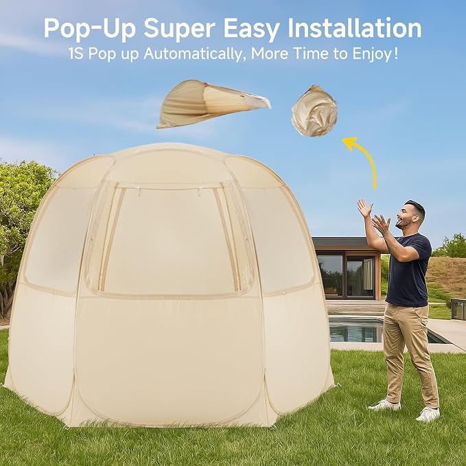 Alvantor Pop Up Screen House Tent, Instant Outdoor Gazebo - Image 3