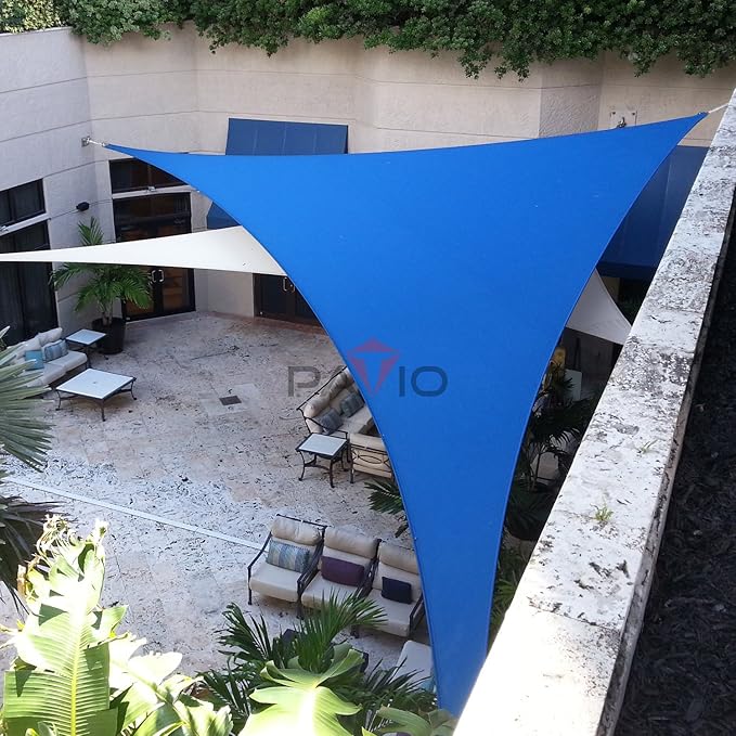 Patio Paradise 3' x 3' x 3' Sun Shade Sail Triangle Canopy Shade Cloth Fabric - Image 5
