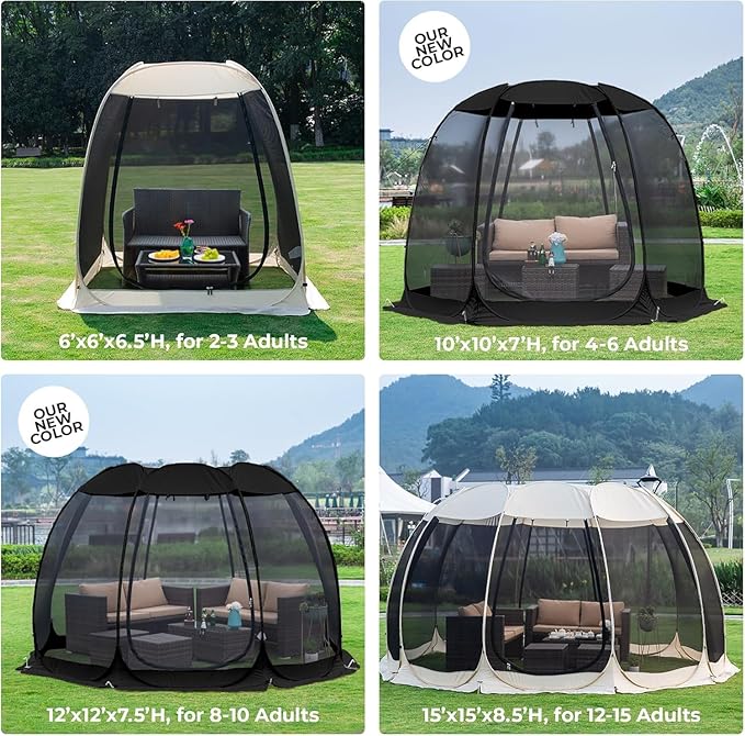 Alvantor Pop Up Screen House Tent, Instant Outdoor Gazebo - Image 2