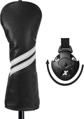 Golf Club Head Covers - 4pcs or 1pc Golf Accessories Club Covers Set for Woods and Driver Fairway Hybrids with Interchangeable Tags