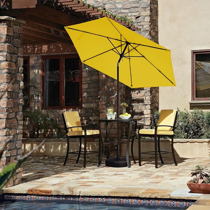 JEAREY 7.5 ft Outdoor Patio Umbrella, Table Umbrella, Tilt & Crank lift - Image 2