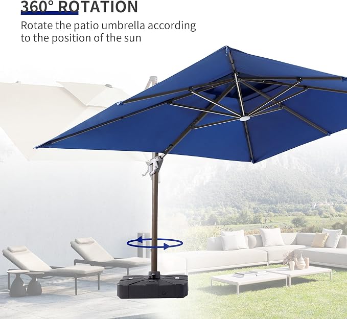 JZAC & QZYD 10x13 FT Cantilever Offset Patio Umbrella - Image 7