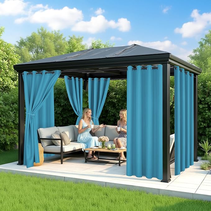 Patio Curtains Outdoor Waterproof, Privacy Drapes | Weatherproof & Sun Blocking - Image 4