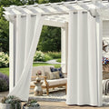 Set of 4 Outdoor Curtains for Patio Waterproof, Breathable Grommet Panels for by Sunshelf