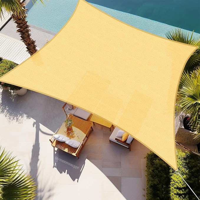 Shade&Beyond 6'x16' Sun Shade Sail Canopy Rectangle, UV Block Breathable Curved by ShadeBeyond