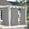 NICETOWN Outdoor Curtains for Patio Waterproof W66xL90 Silver Grey | by NICETOWN