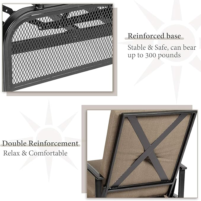 SUNCROWN Outdoor Adjustable Recliner Chair - Image 9
