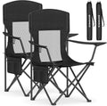 SONGMICS 2 Pack Breathable Camping Chairs, 330 lb Capacity Foldable Outdoor by Unknown