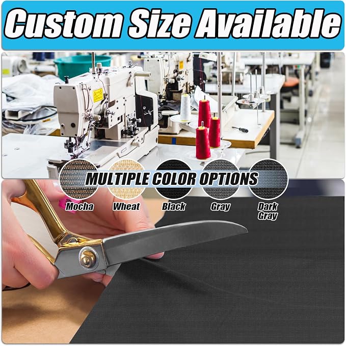 Amagenix 90% Pergola Shade Cover 6'X 10' Dark Gray Sun Shade Cloth - Image 2