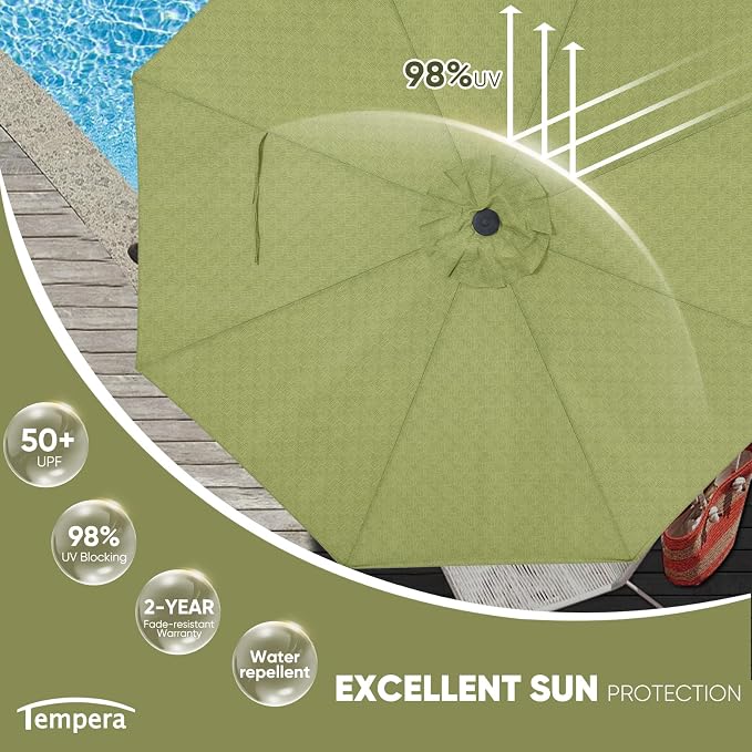 Tempera Patio Market Outdoor Table Umbrella - Image 2