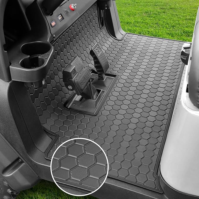 Club Car Precedent Golf Cart Full Coverage Floor Liner Mat, Fits Club Car Precedent (2004-2023), Onward & Tempo (2017-2023), Villager & V4L (2019-2023), Durable Anti-Slip Rubber