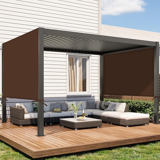 17x6.8 Ft Universal Pergola Replacement Canopy, Outdoor Canopy Shade Cover | - Image 4