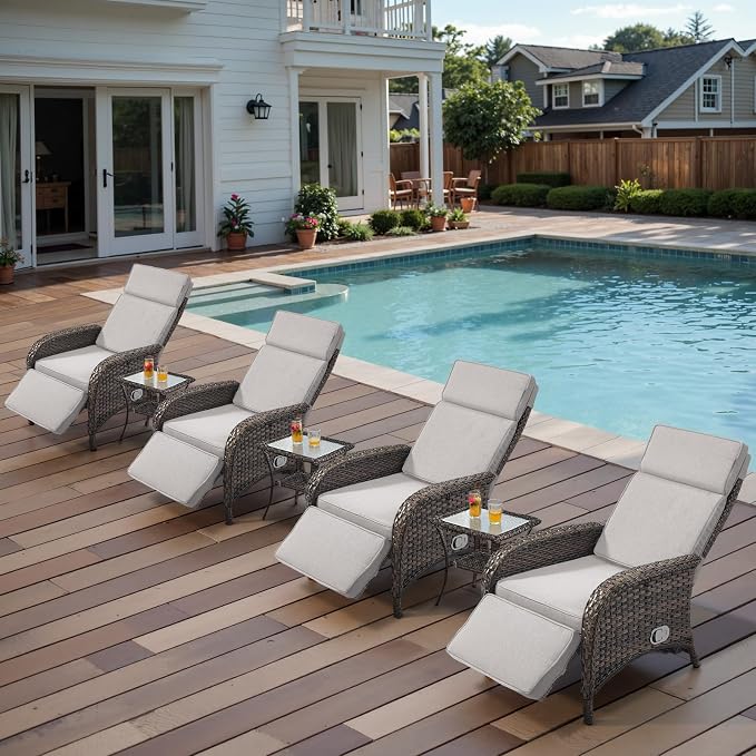 7 Piece Wicker Patio Furniture Set - Image 4