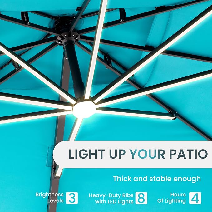 10 X 13 FT Cantilever Patio Umbrella Outdoor - Image 2