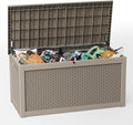 310 Gallon Lockable Outdoor Storage Box – Waterproof Resin Deck Box by ASKPASS