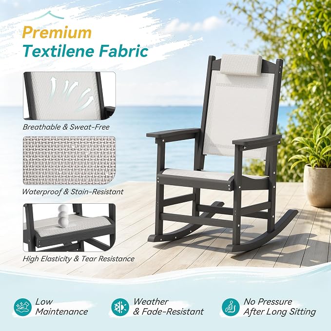 Outdoor Rocking Chair Set of 2 - Image 5