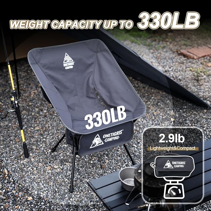 ONETIGRIS Tigerblade Camping Chair, Lightweight Folding Backpacking Hiking Chair - Image 5