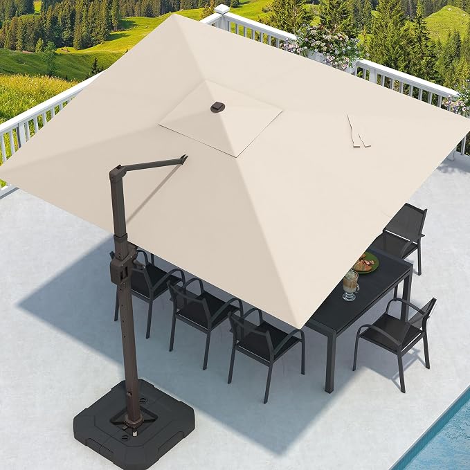 9' X 12' Cantilever Patio Outdoor Umbrella by MPLShade