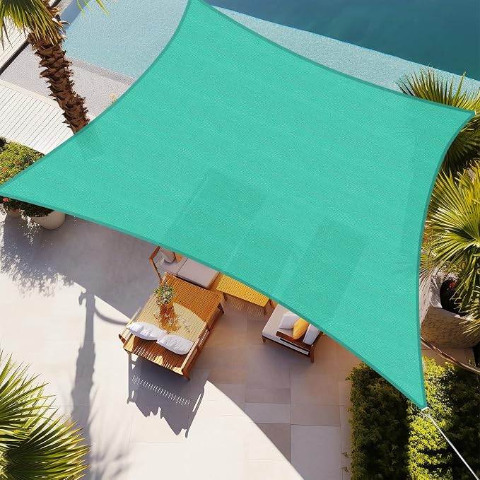 Shade&Beyond 8'x11' Sun Shade Sail Canopy Rectangle, UV Block Breathable Curved by ShadeBeyond