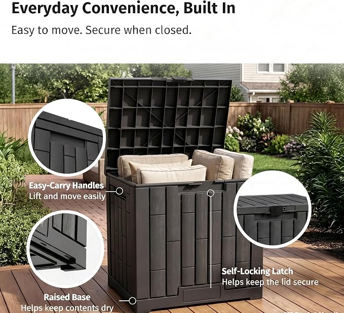 31 Gallon Resin Deck Box, Package Delivery Box - Image 7