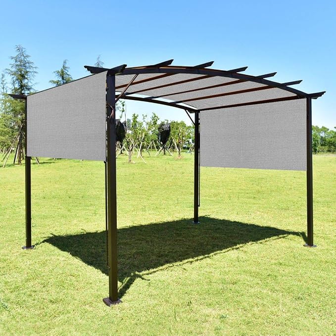 Eden's Decor Straight Flat-Edged 7' x 18' Grey Sun Shade Sail Rectangular - Image 6