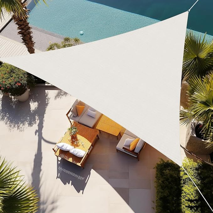 Shade&Beyond Custom Sun Shade Sail 6'x6'x6' Triangle Sun Sail Shades Patio UV by ShadeBeyond