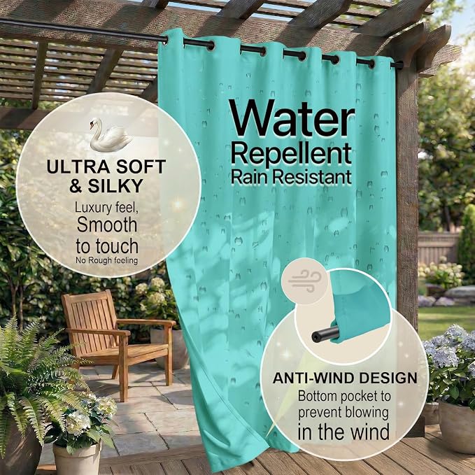 DIVA EN CAMINO DEC Outdoor Patio Curtain Waterproof Darkening Thermal Insulated - Image 4