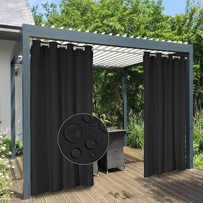 Easy-Going 100% Waterproof Outdoor Curtains 54x96 inch, Gazebo and Pergola 2 by Easy-Going