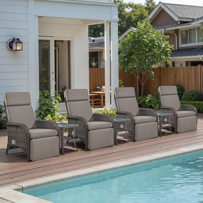 7 Piece Wicker Patio Furniture Set - Image 2