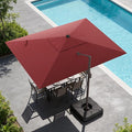 9x12 FT Cantilever Patio Umbrella, Large Rectangular Offset Outdoor Umbrella by ZLACUIU