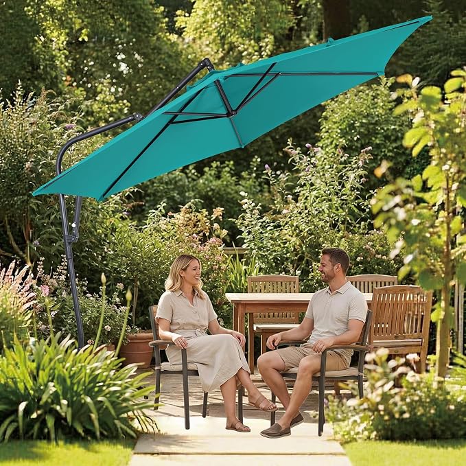 10FT Outdoor Offset Umbrella, Cantilever Patio Umbrella - Image 7