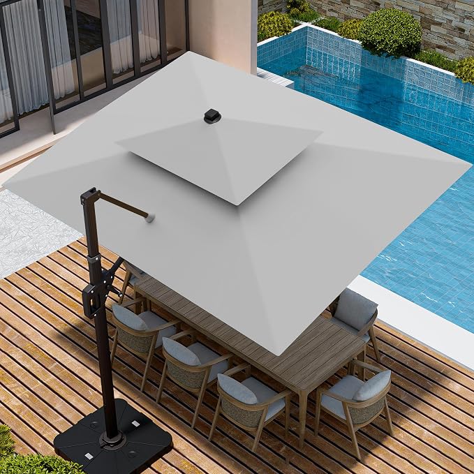 9' X 12' Cantilever Patio Outdoor Umbrella - Image 3