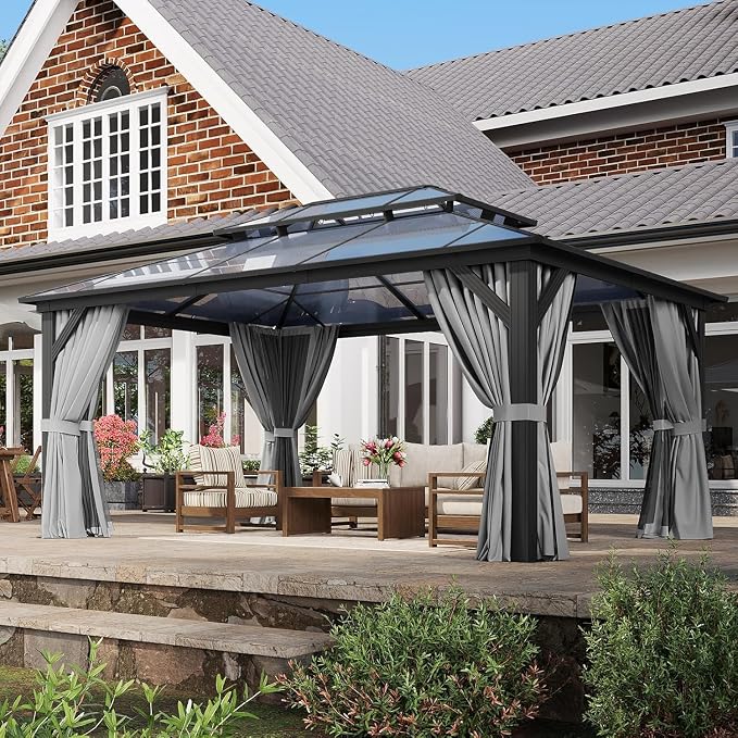 Aoxun 12'x16' Hardtop Gazebo - Image 3