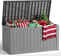 Outdoor Storage Box, 98 Gallon Deck Box, Outdoor Storage Bench, Waterproof by FoldingFurniture