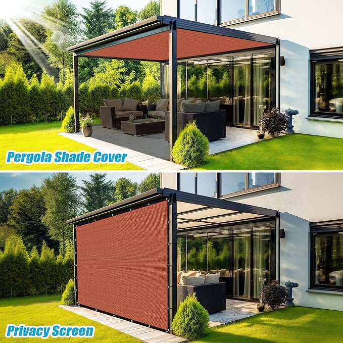 Amagenix 90% Pergola Shade Cover 7' X 10' Sun Shade Cloth - Image 5