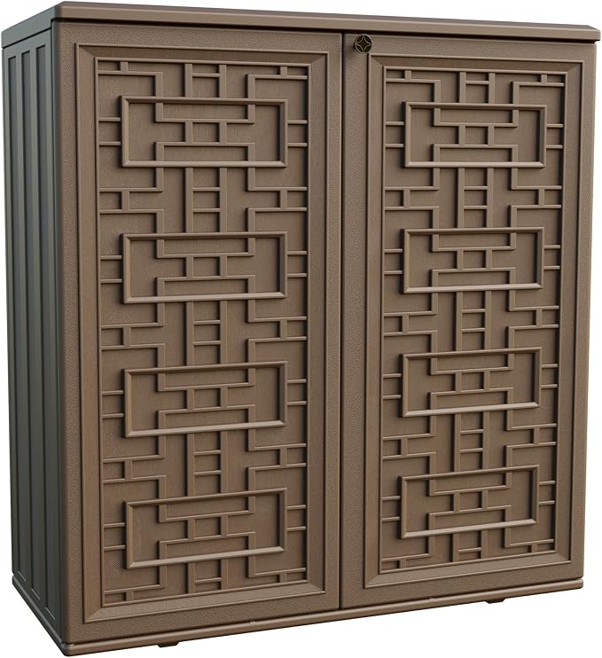 Mrosaa Indoor Outdoor Storage Cabinet Waterproof by Mrosaa