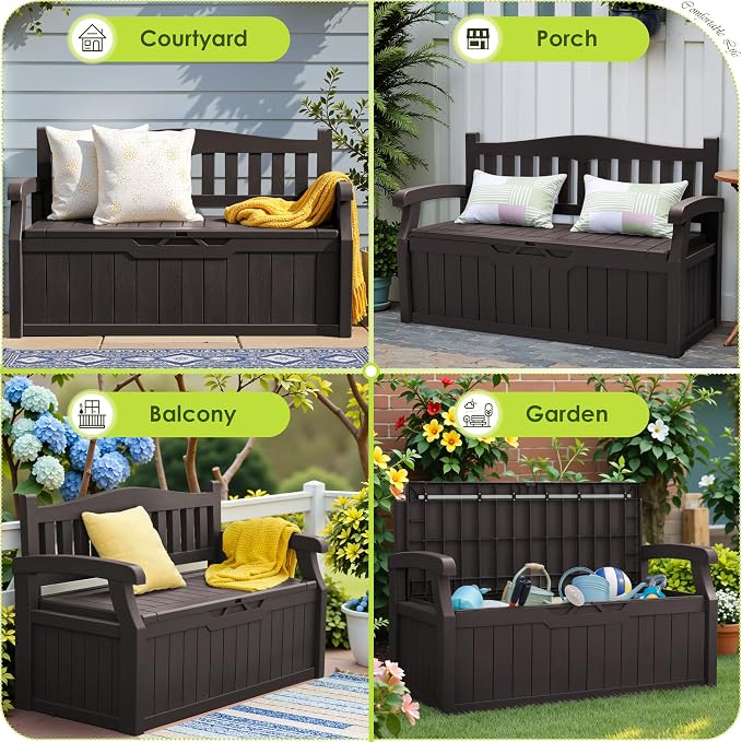 Greesum 80 Gallon Outdoor Storage Bench - Image 7
