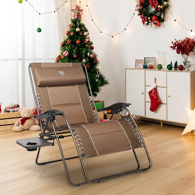 TIMBER RIDGE Oversized Zero Gravity Chair, 33In Wide XXL Zero Gravity Reclining - Image 2