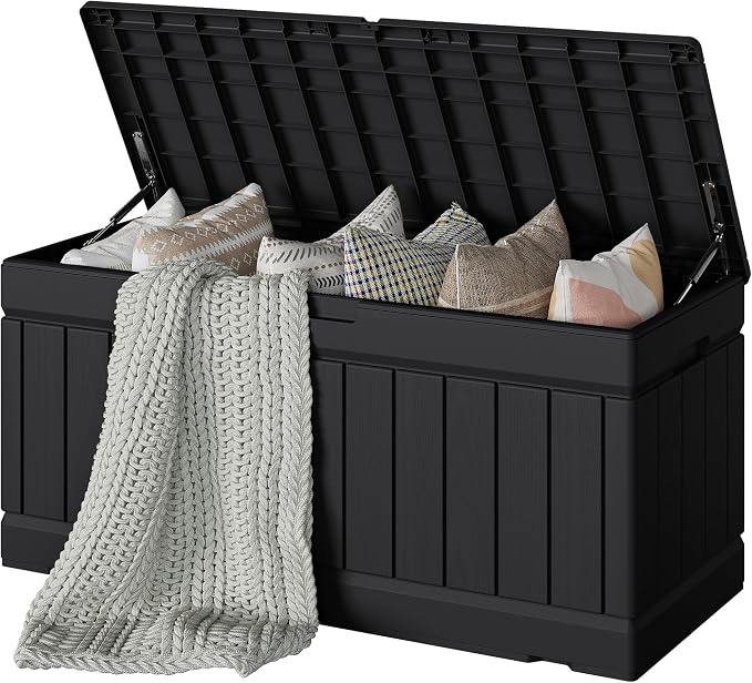 Devoko 78 Gallon Deck Box, Waterproof Resin Outdoor Storage Box | Outdoor by DEVOKO